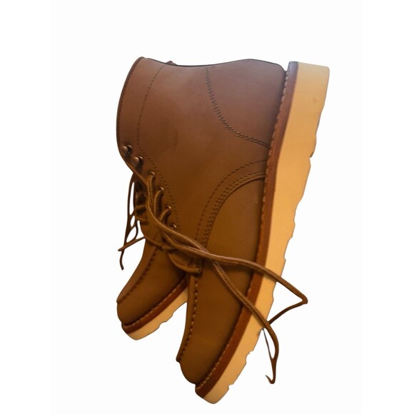 NEW Thursday Boot Co Diplomat Moc Toe Boots Mens 8.5 Brown Leather Vibram Wedge main image 6